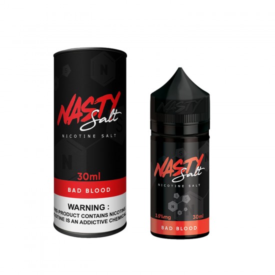 Nasty Bad Blood Salt Likit 30ML Siyah Kırmızı Ambalaj Nikotin Salt