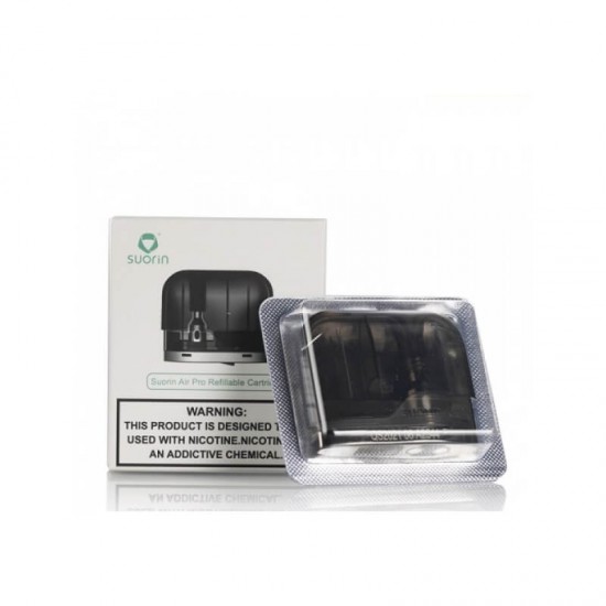 Suorin Air Pro Kartuş, siyah renkli, yeniden doldurulabilir kartuş paketi.
