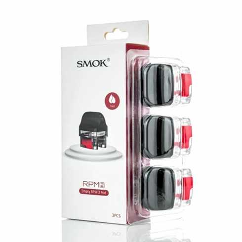 Smok RPM2 3'lü Yedek Kartuş Paketi, Siyah, 7ml Boş Pod