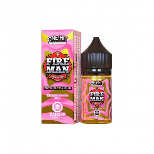 One Hit Wonder Fire Man Salt Likit 30ml Pembe Kutu ve Şişe