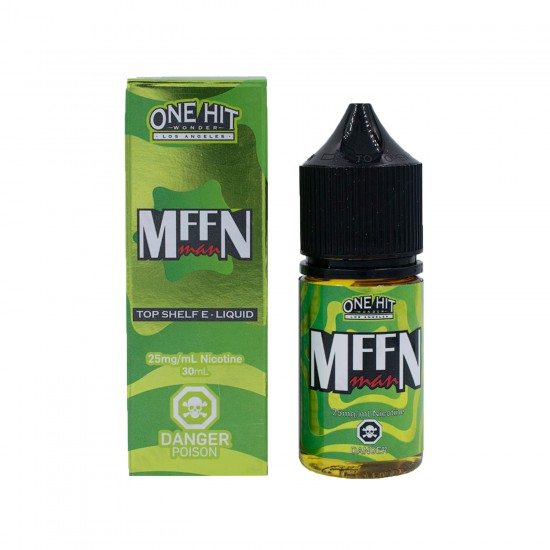 One Hit Wonder Muffin Man Salt Likit 30ml, 25mg nikotinli yeşil kutu.