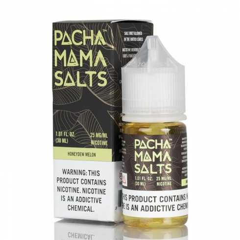 Pachamama Honeydew Melon Salt likit 30ml nikotin şişesi.
