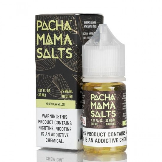 Pachamama Honeydew Melon Salt likit 30ml nikotin şişesi.