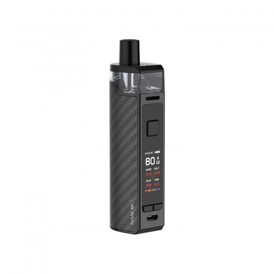 Smok RPM80 Pod Mod Kit karbon fiber desenli siyah elektronik sigara