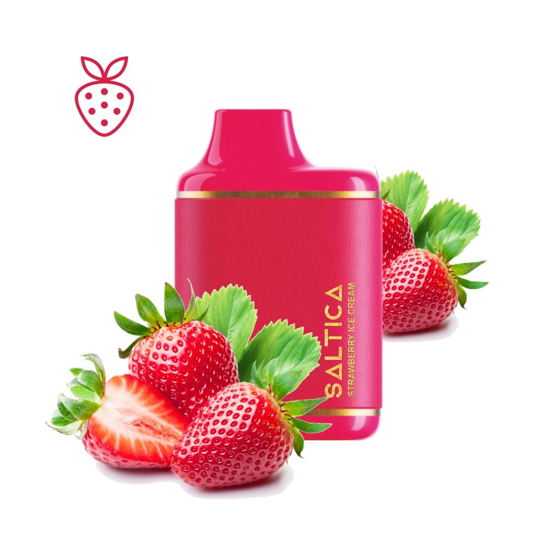Saltica Leather 7000 Strawberry Ice Cream tek kullanımlık elektronik sigara.