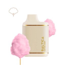 Saltica Leather 7000 Cotton Candy tek kullanımlık vape bar krem rengi deri dokusu.