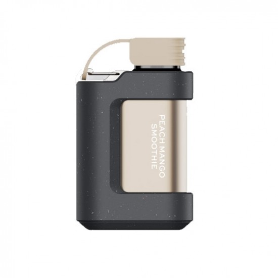 Vozol Gear 7000 Peach Mango Smoothie tek kullanımlık elektronik sigara koyu gri gövde.
