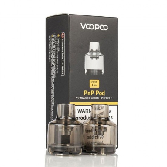 Voopoo PnP Pod 2'li Paket 4.5ml Kartuş, Şeffaf Rezervuar