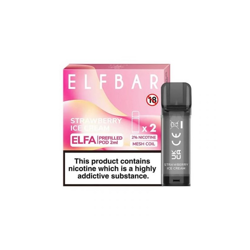 Elf Bar Elfa Strawberry Ice Cream Pod Kartuş 2'li Paket