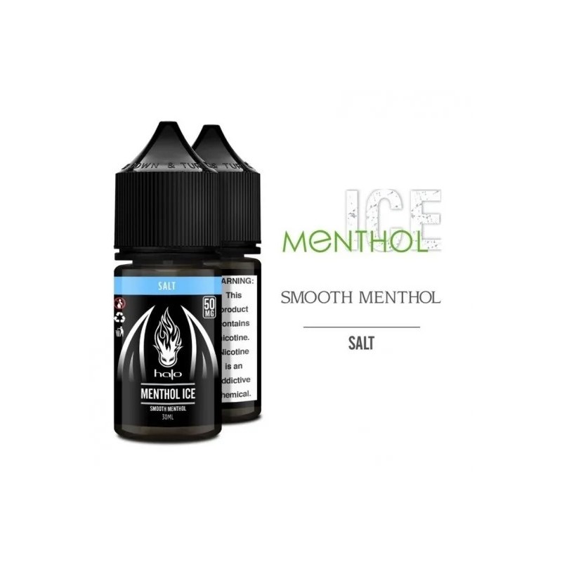 Halo Menthol Ice Salt Likit 30ml, Siyah Şişe, Smooth Menthol