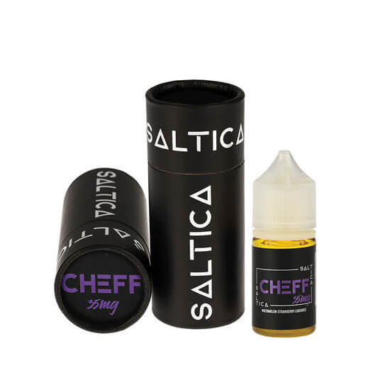 Saltica Cheff Salt Likit 35mg, Siyah Kutu ve Şişe Görseli