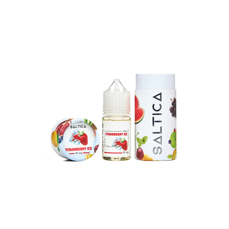 Saltica Strawberry Ice Salt Likit 50 mg çilek aromalı elektronik sigara likiti.