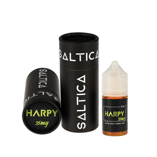 Saltica Harpy Salt Likit 35mg siyah kutu ve şişe görseli