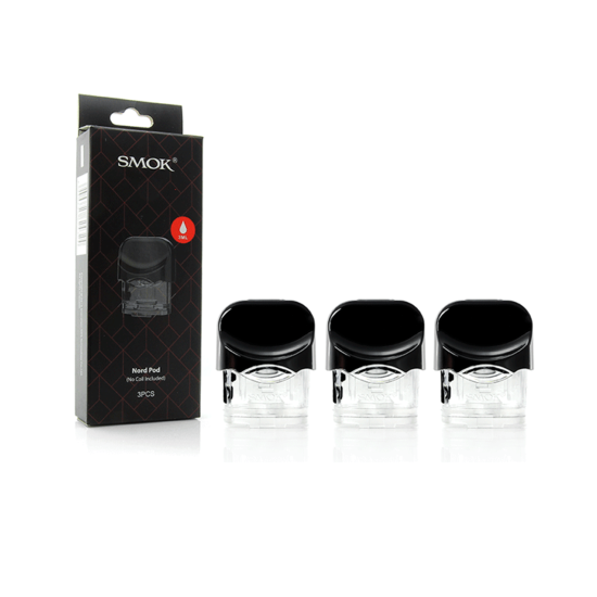 Smok Nord Kartuş 3'lü Paket, Şeffaf Pod, Siyah Kapaklı