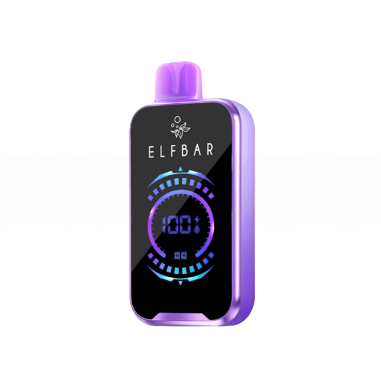 Elf Bar Raya D2 20000 VMT mor dijital ekranlı tek kullanımlık vape.