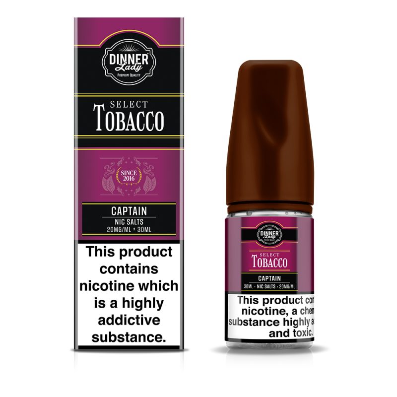 Dinner Lady Captain Salt Likit, Select Tobacco, 20mg, 30ml