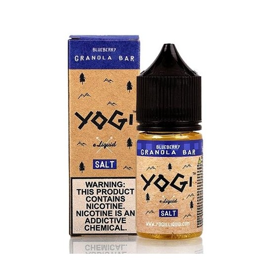 Yogi Blueberry Granola Bar Salt Likit 30ml e-likit şişesi ve kutusu