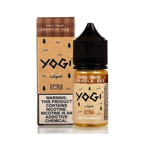 Yogi Vanilla Tobacco Granola Bar Salt Likit 30ml karton kutulu şişe.