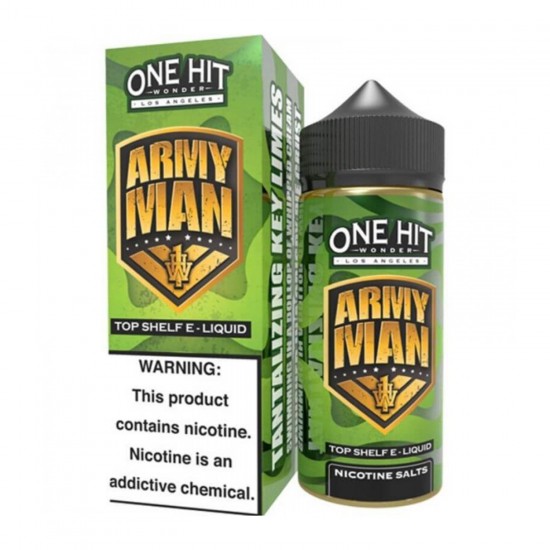 One Hit Wonder Army Man 100ml E-Likit Yeşil Kamuflaj Kutu ve Şişe