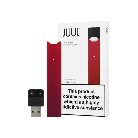Ruby Kırmızı Juul Pod Mod Cihazı ve USB Şarj Dock Kutusu