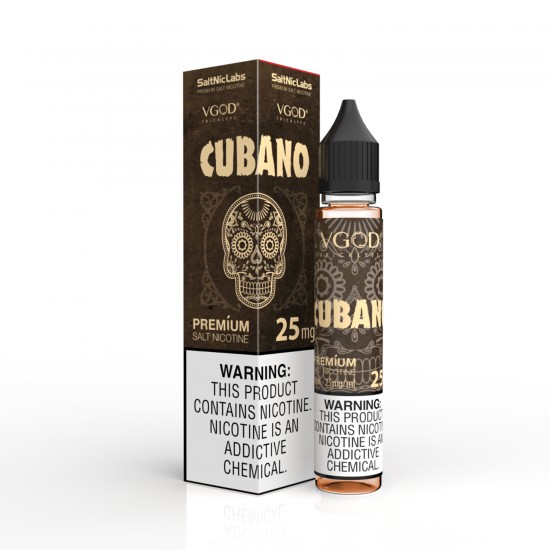 Vgod Cubano Salt Likit 30ml Premium Nikotin Kahverengi Kutu Görseli