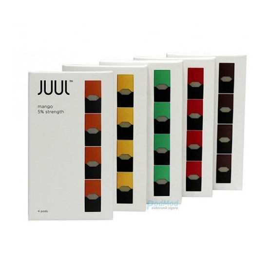 Juul Pod Yedek Kartuşu Mango 4'lü Paket Çeşitli Renkler