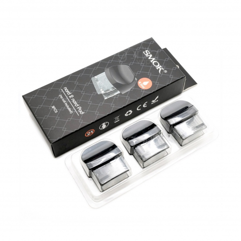 Smok Nord 2 Kartuş 3 Adet Paket, Şeffaf Siyah Pod Yedek Parça