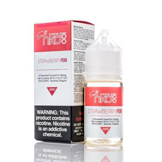 NKD 100 Salt E-Liquid Menthol Strawberry POM 30ml 35mg Salt Likit